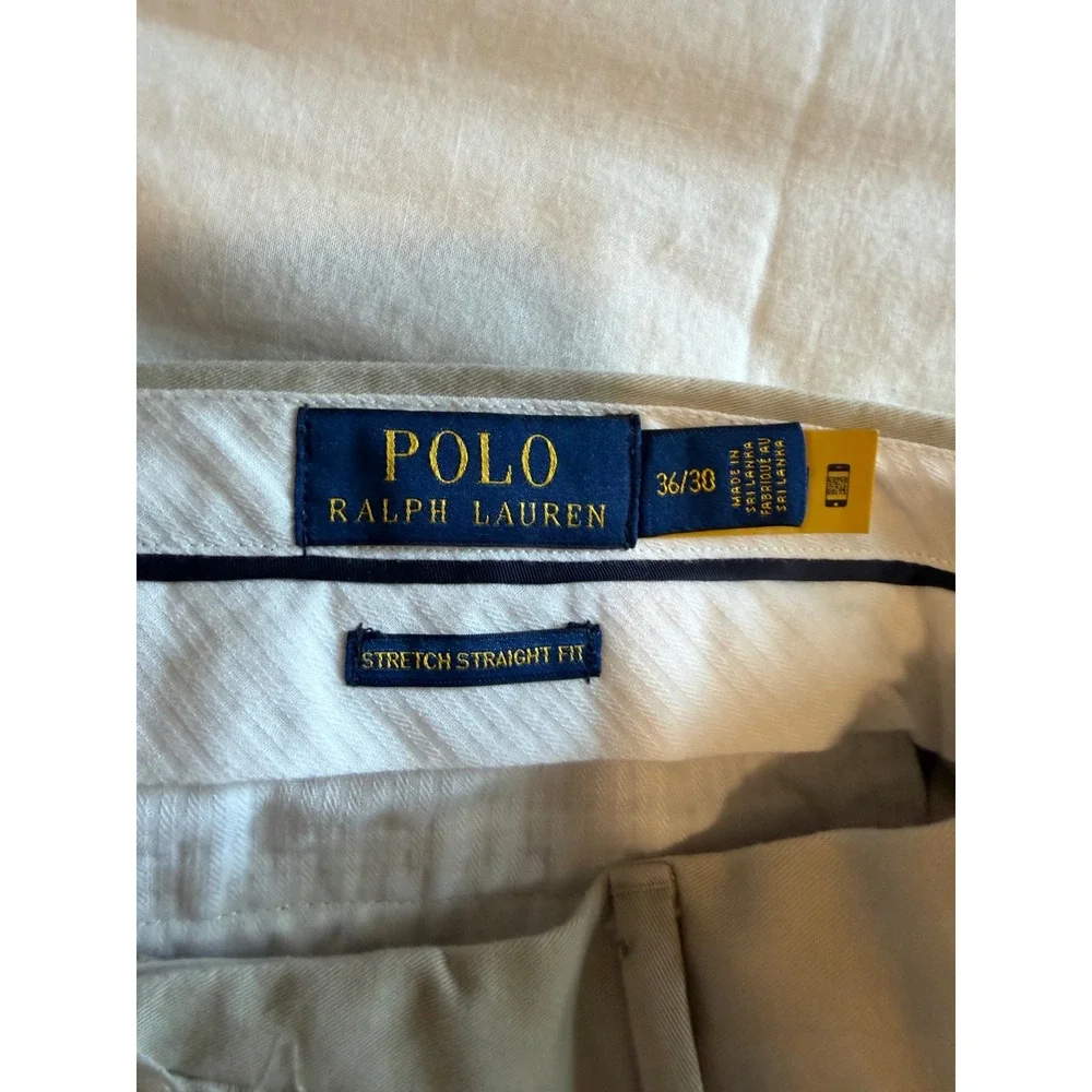 Polo Ralph Lauren Mens Stretch Straight Fit Chino Pants Khaki Tan 36x30 RN41381